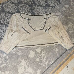 white long sleeve top